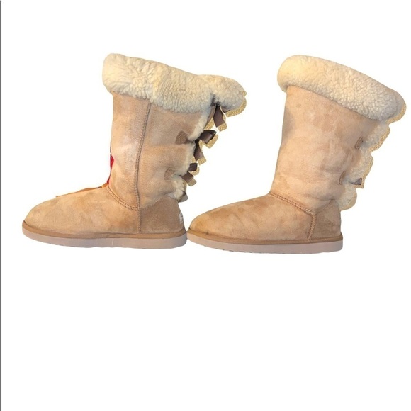 UGG CLASSIC TALL BAILEY BOW II TRIPLET WATER RESISTANT BOOTS. SIZE 8 - Picture 13 of 14